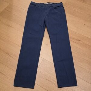 Banana Republic The Traveler Pants Mens 35x32 Slate Blue Slim Fit Twill Chino